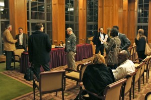 Confreres Gather for UHY's "Expanding Your Business..." Panel Discussion at Brooklyn Law School's Subotnick Center on the evening of 3 December 2013