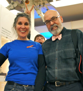 Miranda Bastijns (left), Director, iMaterialise, with your blogger (right) in iMaterialise booth at the debut "3D Printshow NY" in February 2014.