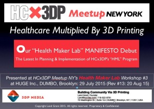 Title Slide: "Health Maker Lab" MANIFESTO Debut Slide Deck (Rev #13, 20Ag15)